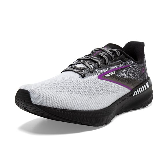 NEW BROOKS WOMEN’S LAUNCH GTS 10 SUPPORTIVE RUNNING SHOE - BLACK/WHITE/VIOLET -